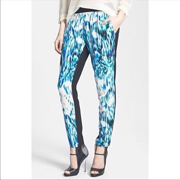 Wayf Track Jogger Watercolor Print Pants Sz Medium - Picture 1 of 13